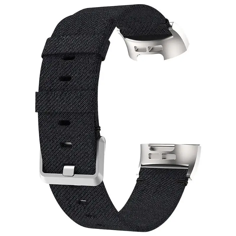 Черный ALLOYSEED 22 мм Тканые нейлоновые сменные часы ремешок для Fitbit Charge 3/huawei 2 Pro GT/Moto 360 2 46/samsung gear S3 - Цвет: Черный