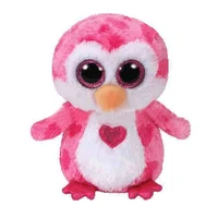 ty beanie big eyes pink penguin juliet doll plush stuffed animal super soft bedside ornaments toys girl gift for kids 15cm