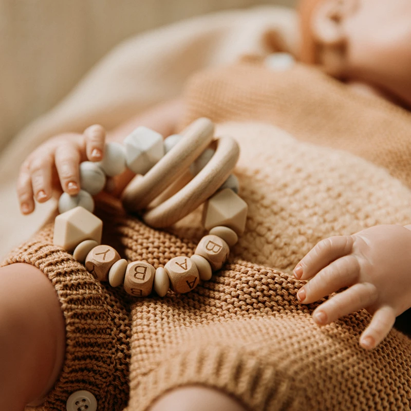 

Lets Make 1PC Baby Toys Children Teething Molars Toys Personalized Bpa-Free Safety Silicone Products With Customizable Names