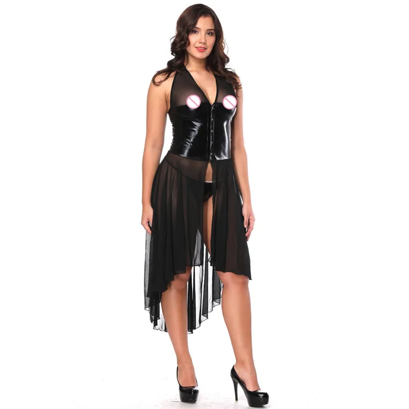 Женщины сексуальное Эротическое белье эротическая одежда прозрачный виниловый