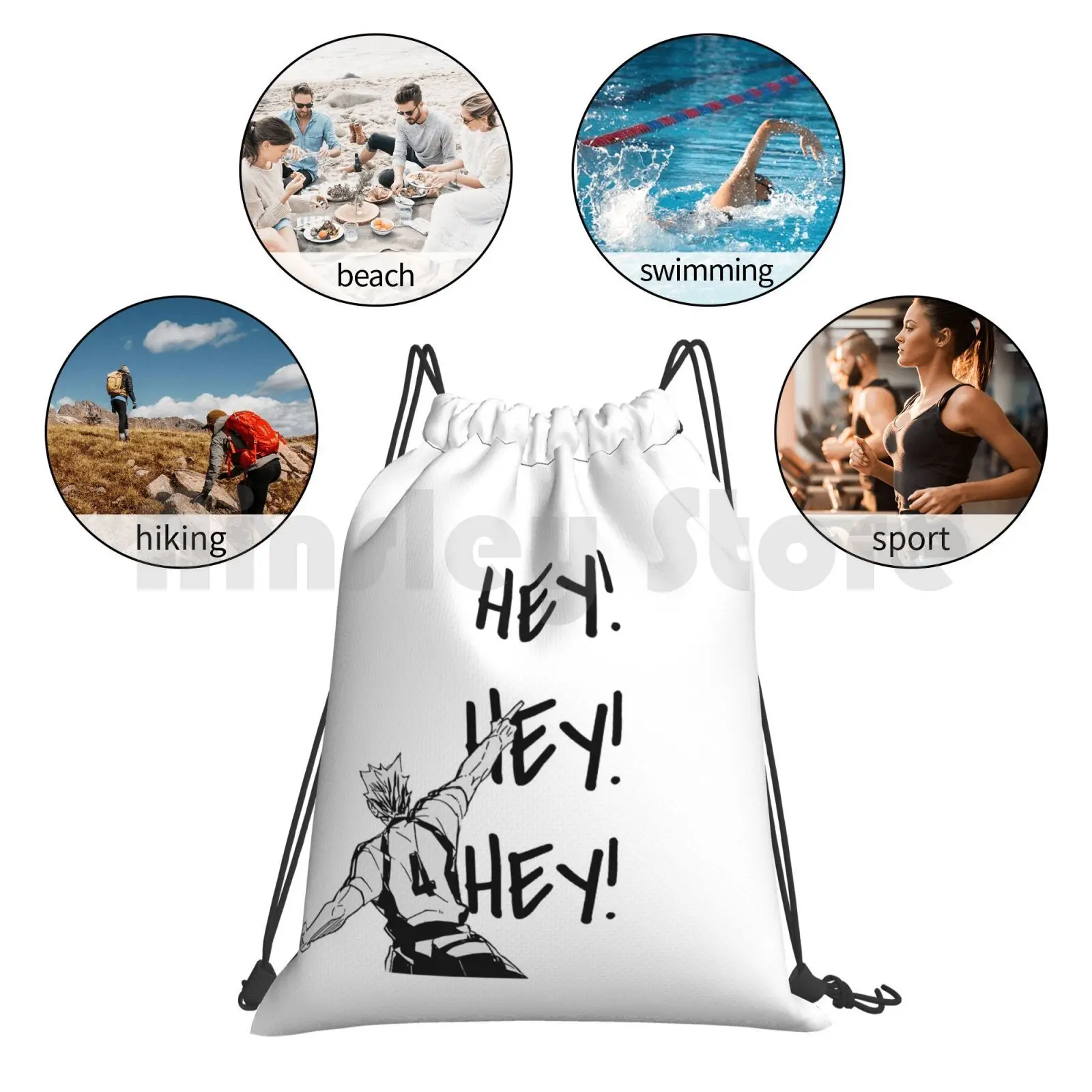 Bokuto Fukudorani's Ace Hey рюкзак на шнурке сумка для верховой езды альпинизма