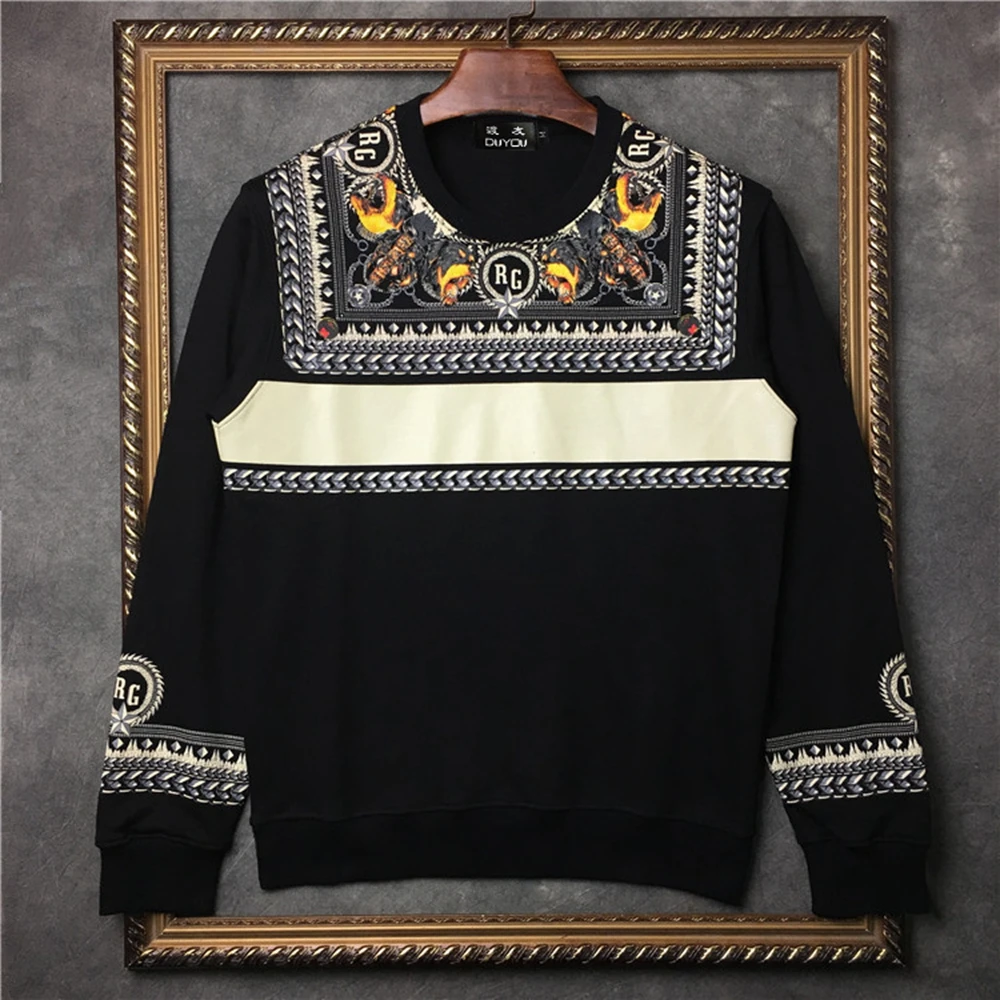 Мужские толстовки DUYOU без капюшона зимняя теплая плотная верхняя одежда