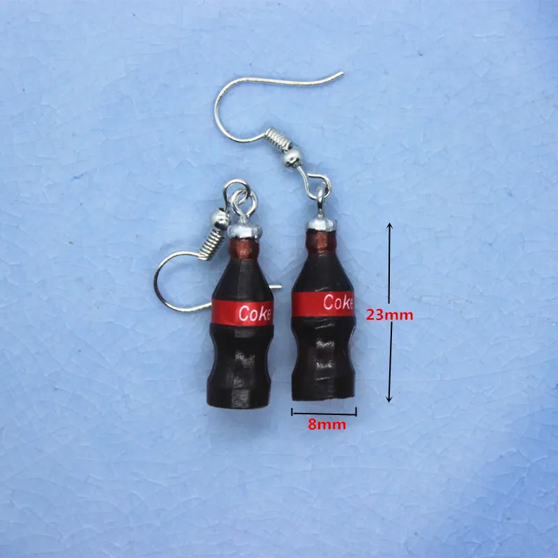 Забавные мини-висячие серьги из каучука Кока женские модные креативные