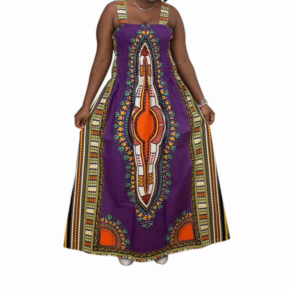 Африканская традиционная одежда Дашики с принтом на бретельках летние богемные