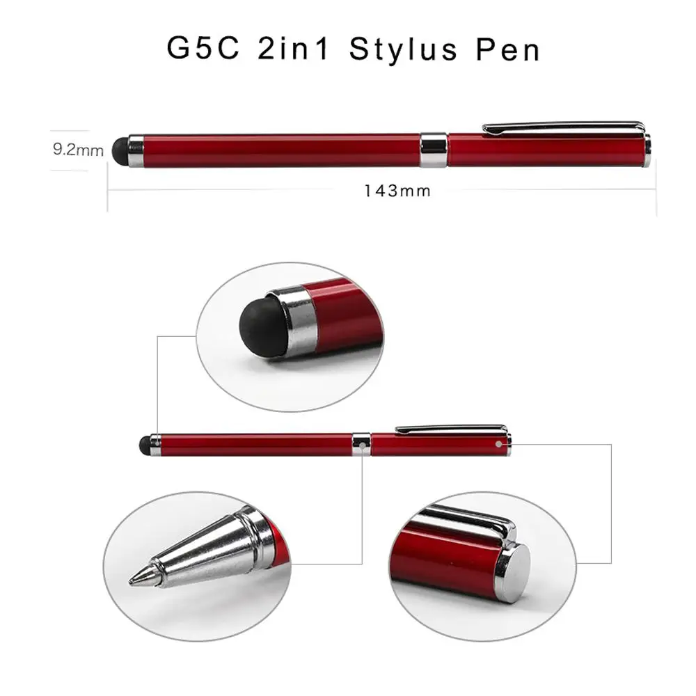 

Capacitive Touch Screen Stylus Pen and Ball Point Pen for iPad Air 2/1 Mini 1/2/3/4 iPhone 8 7 Smart Phone Tablet PC Pen