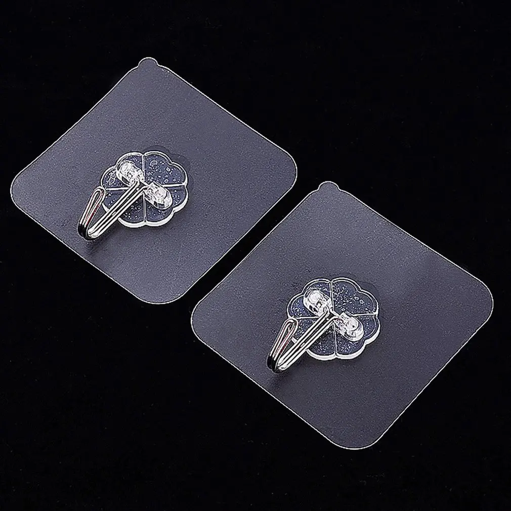 

Sell 6x6cm waterproof transparent non-marking hook bathroom kitchen strong adhesive without nail hook