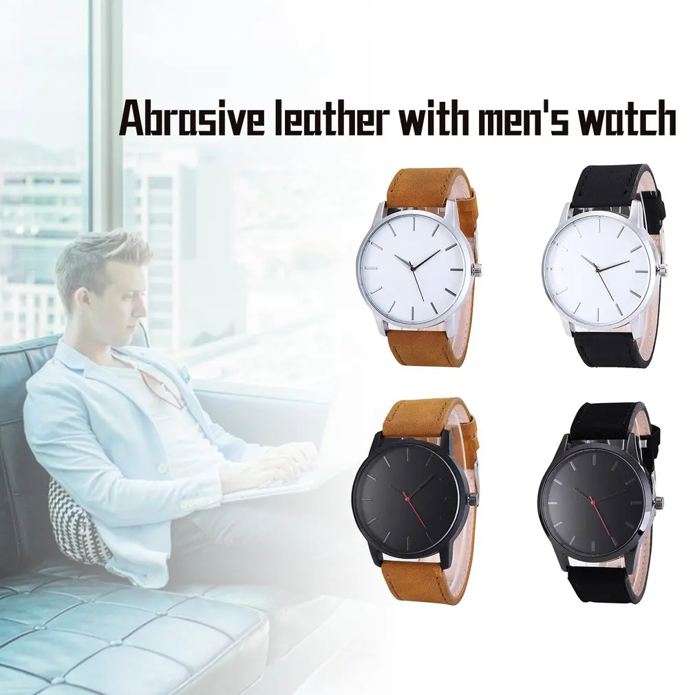 Мужские часы без календаря с матовым ремешком мужские Модные деловые большие