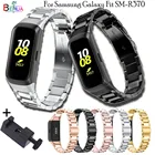 Браслет для наручных часов из нержавеющей стали для Samsung galaxy fit SM-R370 Замена умных наручных браслет + металлическое соединение, новинка