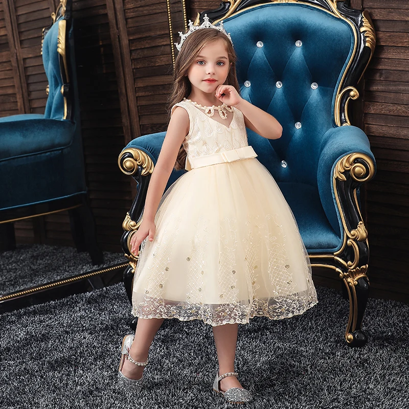 Princess Party Dress for Girls Infant Lace Children Bridesmaid Elegant 2020 Kids Tutu Birthday Girl baby Clothes | Детская одежда и