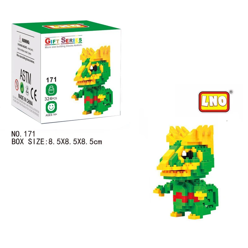 Kecleon Mini Poke строительные блоки Мультяшные карманные монстры Magikarp фигурки