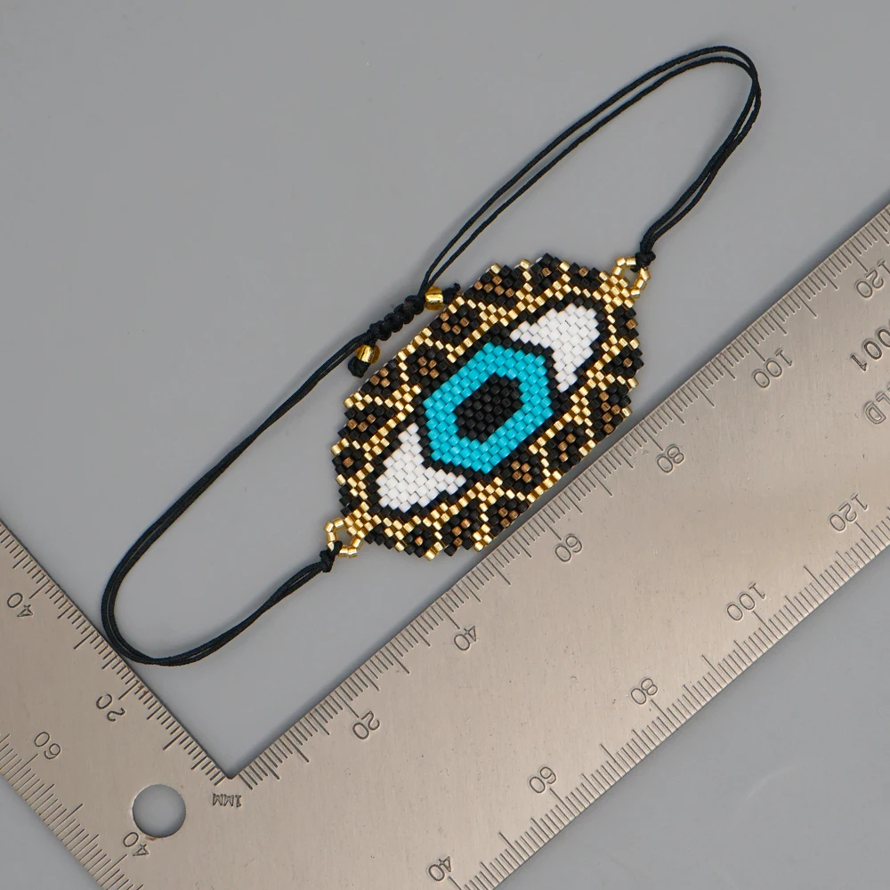 

Go2boho Evil Eye Bracelet for Women Miyuki Leopard Bracelets Jewelry Gift Handmade Woven Greek Eye Pulseras Jewellery Femme 2021