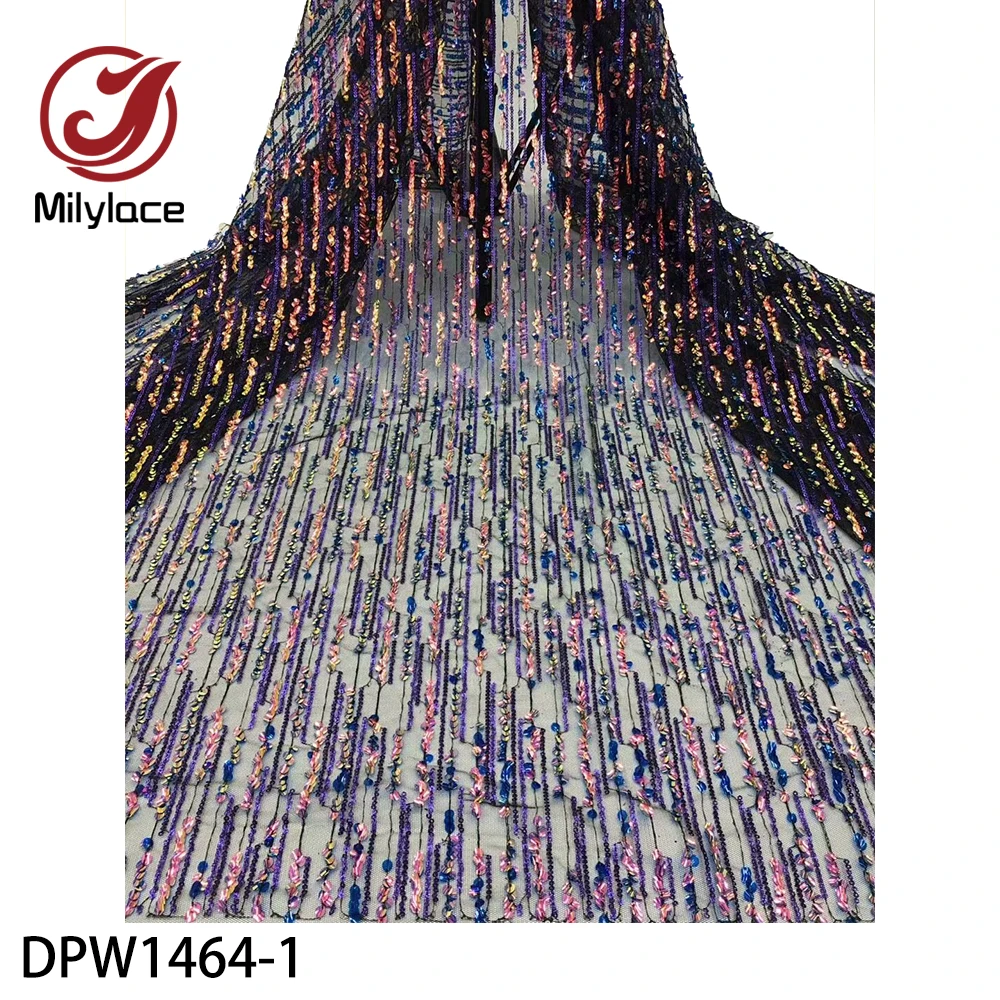 Новейшая вышивка пайетками французское Сетчатое кружево 2020 Высококачественная