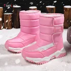 Зимние модные детские ботинки для девочек, брендовые удобные сохраняющие тепло ботинки для снега, детские ботинки для мальчиков и девочек, детская обувь, 2021