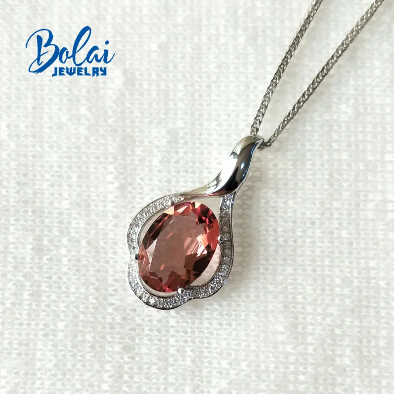 Bolaijewelry, zultanite изменение цвета 10*14 мм драгоценный камень кулон 925 серебро, созданное изменение цвета, модные украшения для девочек