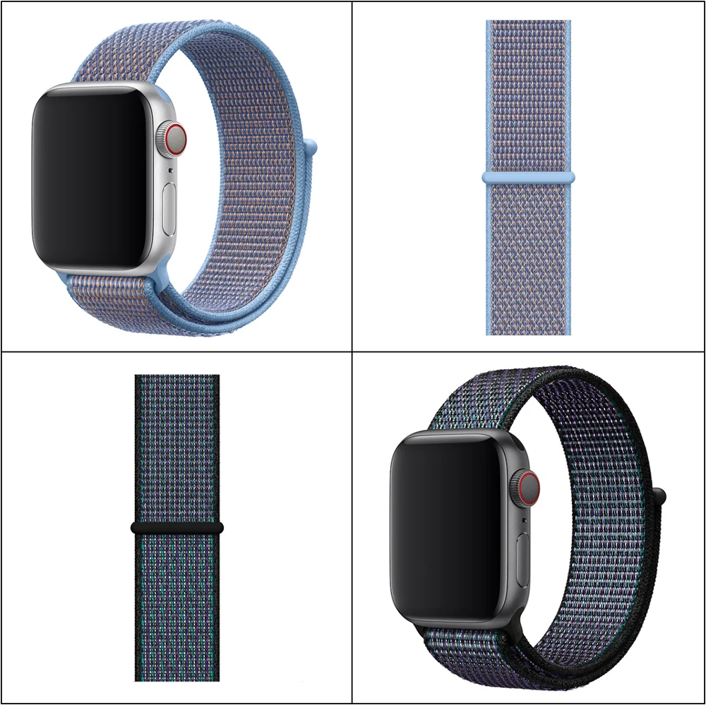 Nylon strap For Apple Watchbands watch Series 1 2 3 Velcro Loop Belt Multicolour 27 colours | Наручные часы