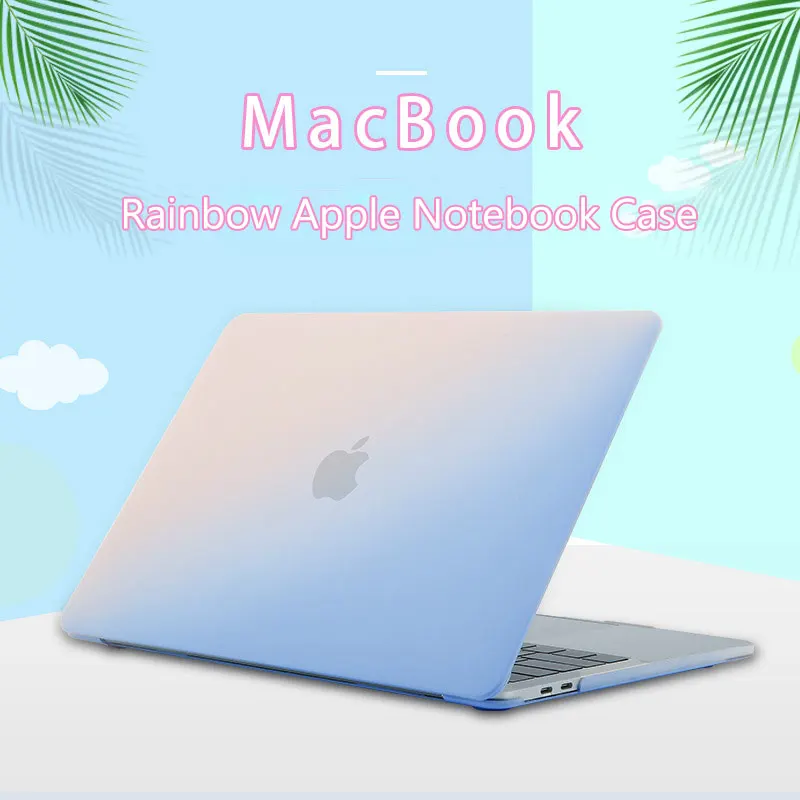 Матовый Радужный чехол с градиентом для Apple MacBook Air Pro Retina 15 13 12 11 защитный ноутбука
