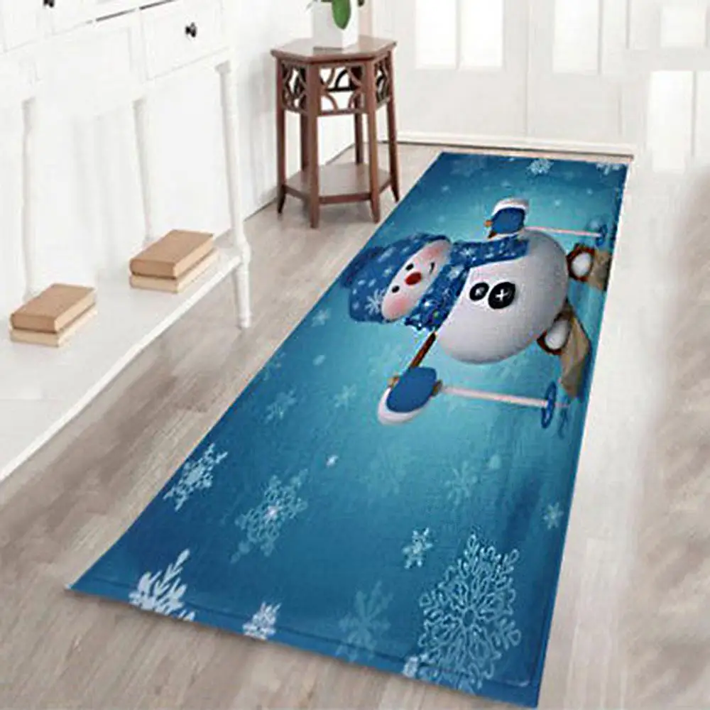 Flannel Multi-Pattern Santa Claus Ornament Festival Decor Xmas Home Floor Rug Doormat Carpet Mat Pad Cartoon Christmas | Дом и сад