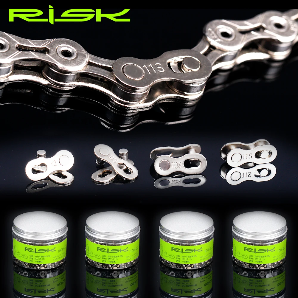 

RISK 6/7/8/9/10/11 Bicycle Chain Quick Link Connector Lock Set Magic Clasp MTB Road Bike Power Chain Quick Release Buckle