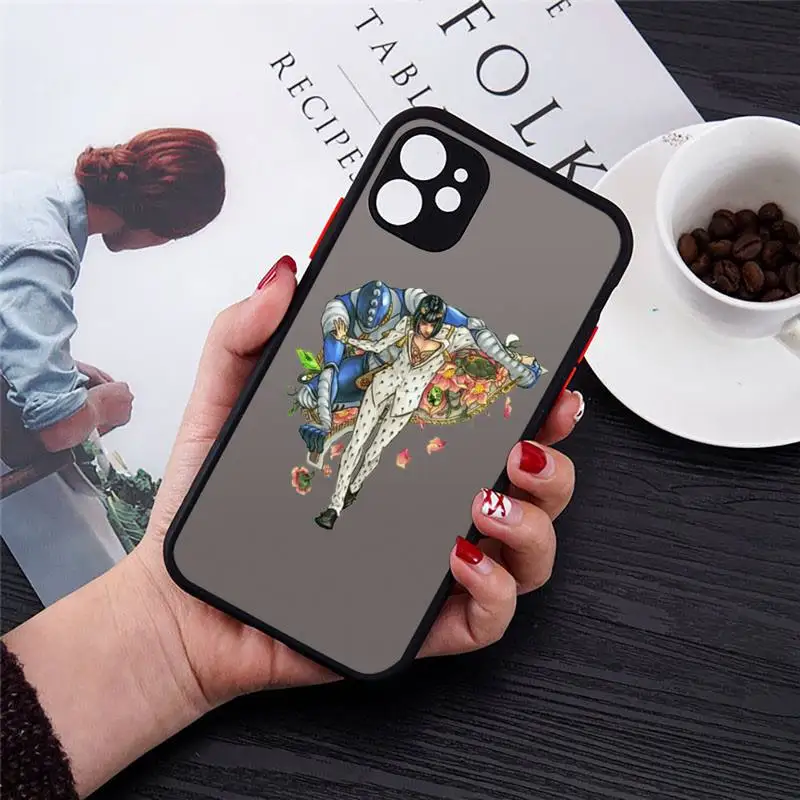 

JOJO BIZARRE ADVENTURE HEAVEN Anime Phone Case Transparent Matte for iPhone 7 8 11 12 s mini pro X XS XR MAX Plus cover funda