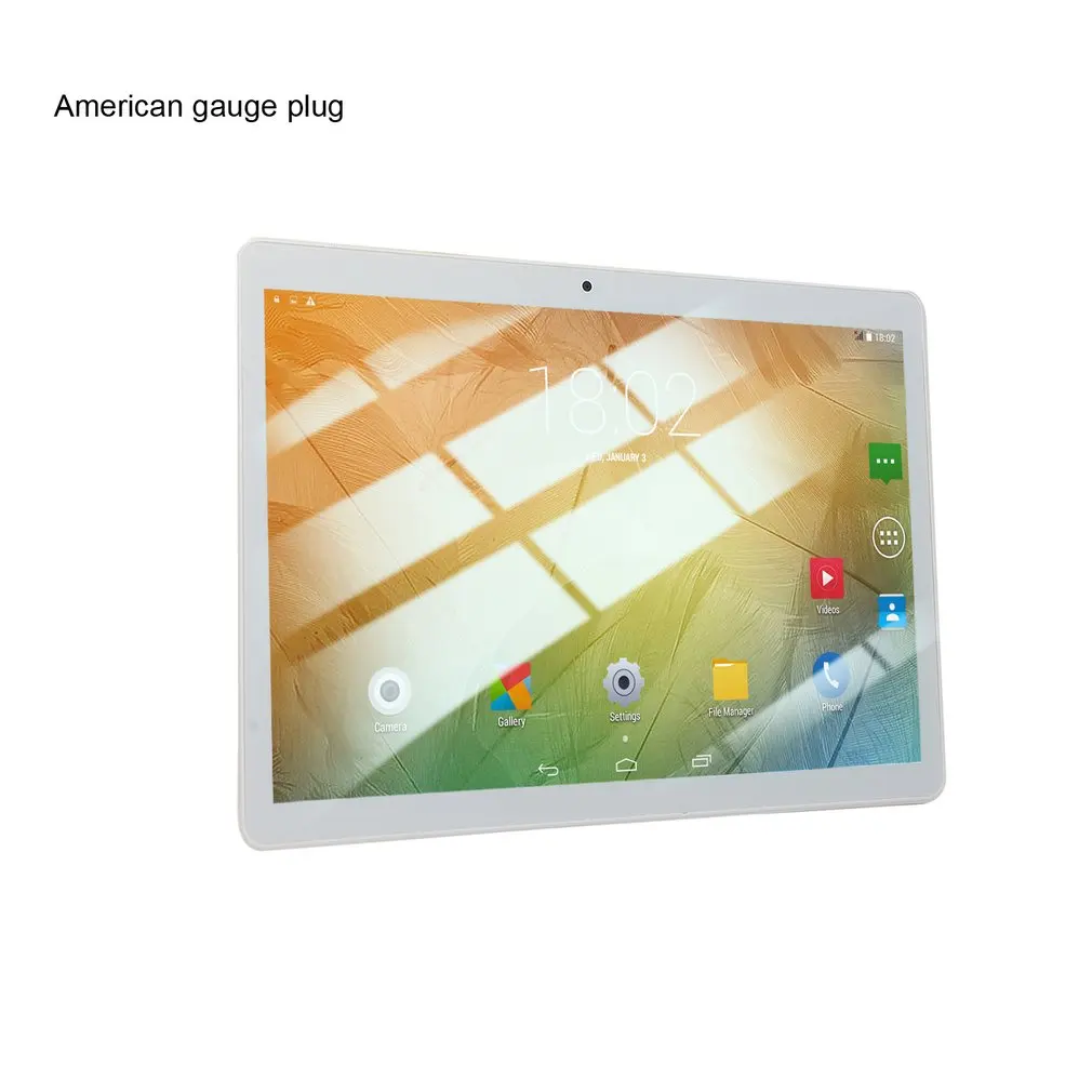 KT107 планшет с круглым отверстием 10,1 дюймов HD большой экран Android 8,10 версия модный портативный планшет 8G+ 64G белый планшет белая вилка США