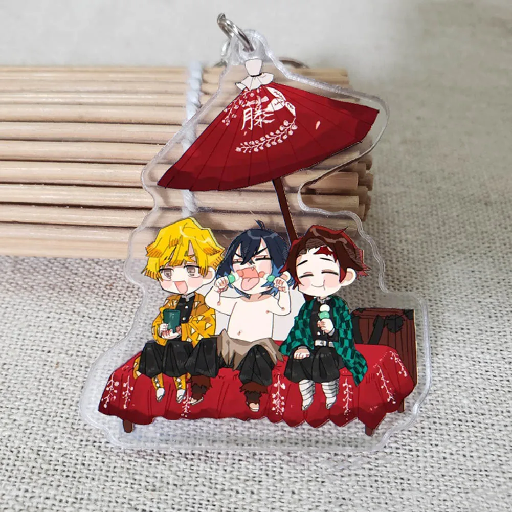 

Demon Slayer: Kimetsu No Yaiba Anime Acrylic Keychain Nezuko Tanjirou Cute Anime Figure Keychain
