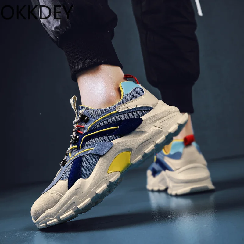 

2020 Новый 《 Дада 》, обувь на осень в Корейском стиле мужские повседневные спортивные кеды на толстой подошве, с сетчатой поверхностью универ...