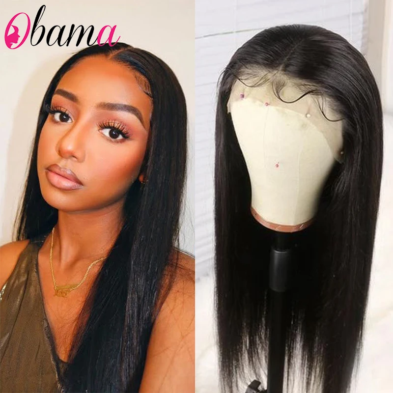 Полный парик шнурка малазийские прямые кружевные передние человеческие волосы