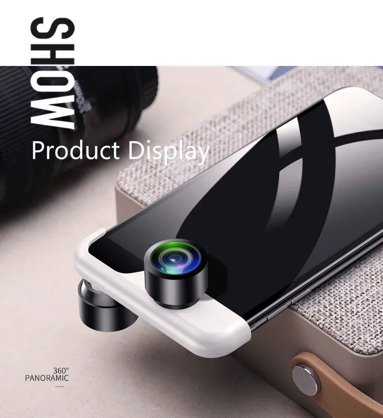 

Mobile Phone 360 Degree Panoramic Lens SLR Fisheye HD Wide-angle Mobile Phone Lens for iPhone 6 6s 6P 6sP 7 7P 8 8P X