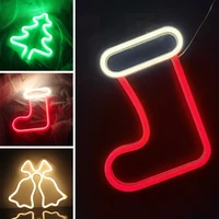 new christmas neon signs special led night light wall decor battery usb dual use powered for home bedroom bar