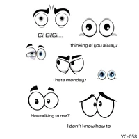 azsg expression in ones eyes clear stamps for diy scrapbookingcard makingalbum decorative silicon stamp crafts