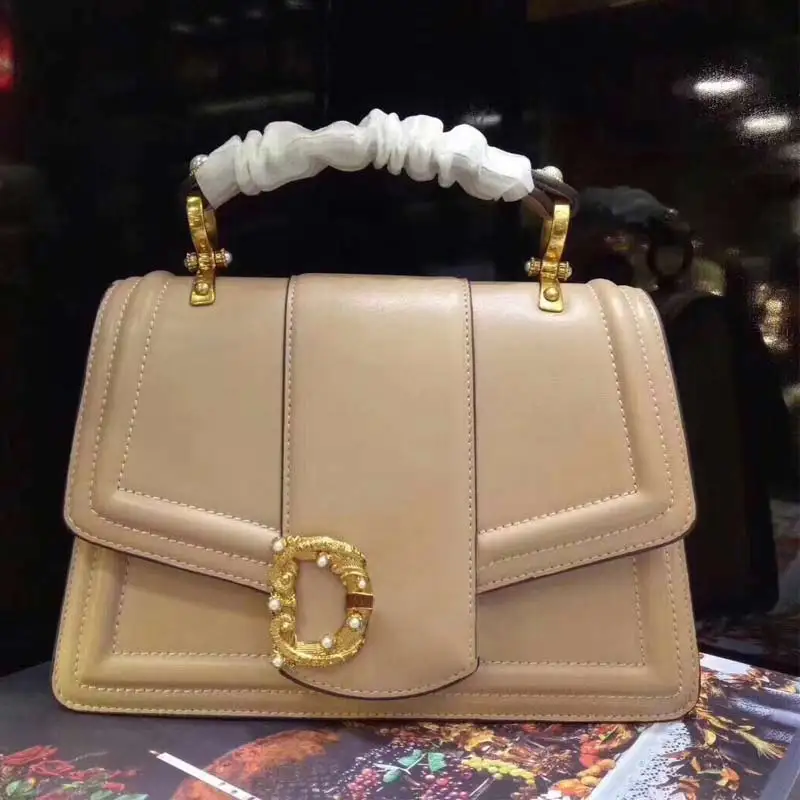 Новый 2019 модная женская сумка из кожи буйвола латунные серьги с жемчугом Ретро