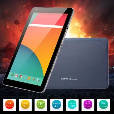 PIPO N2 планшет Новый Google Play Android 9 0 ОС 10 1 дюймов Восьмиядерный 4 Гб ОЗУ 64 ПЗУ GPS WIFI