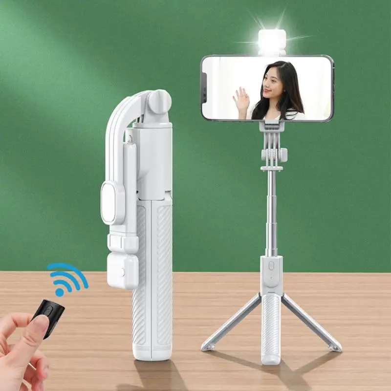 

Foldable Mini Tripod Wireless Bluetooth-compatible Selfie Stick With Fill Light Shutter Remote Control For IOS Android