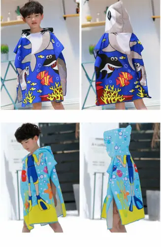 Детское мягкое теплое банное одеяло с капюшоном и мультяшным принтом | Дом сад