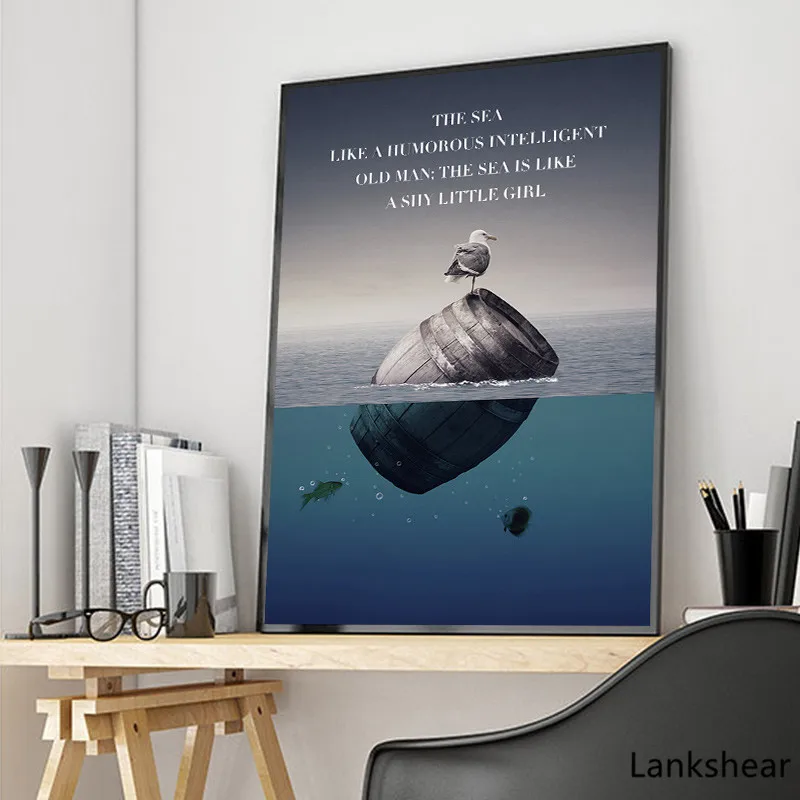 Современные картины с изображением Морского Пейзажа лодки птицы ранней маслом