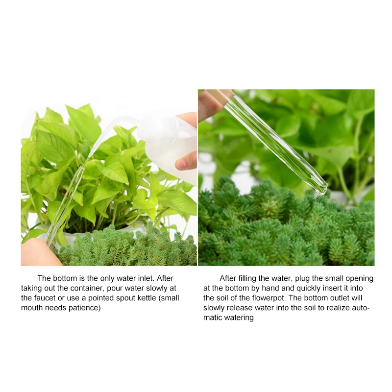 

Cute Automatic Flower Watering Device Glass Self-Watering Stakes Plant Glass Waterer Automatic Irrigation Water Globe HEE889