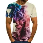 Camiseta de verano hombre camiseta de manga colorida, divertida camiseta 3D de marca de verano hombre