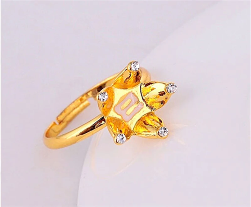 Новый KPOP Звездные товары bigbang GD Топ Корона огней золотое покрытие кольцо k pop