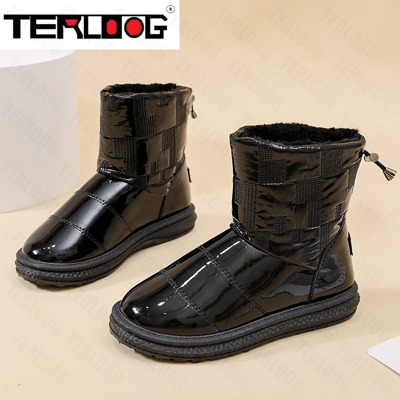 

Snow Boots Fur Warm White Boots Platform Wedges Woman Shoes Plush Chelsea Comfort Motorcycle Boots Woman Ankle Short Boots Mujer