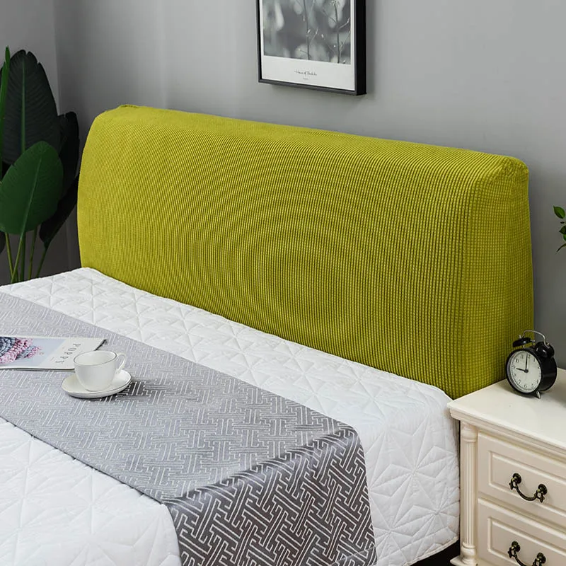 Пылезащитный чехол на спинку кровати эластичный из полар-флиса