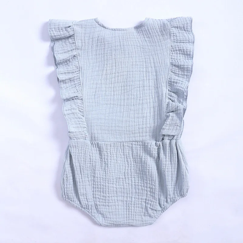 Летнее боди для маленьких девочек Одежда новорожденных мальчиков Комбинезон