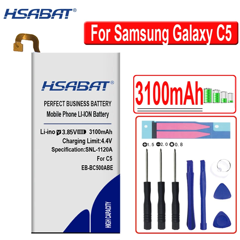 HSABAT EB BC500ABE 3100mAh аккумулятор для Samsung Galaxy C5 SM C5000|battery for samsung|battery forbattery samsung galaxy |