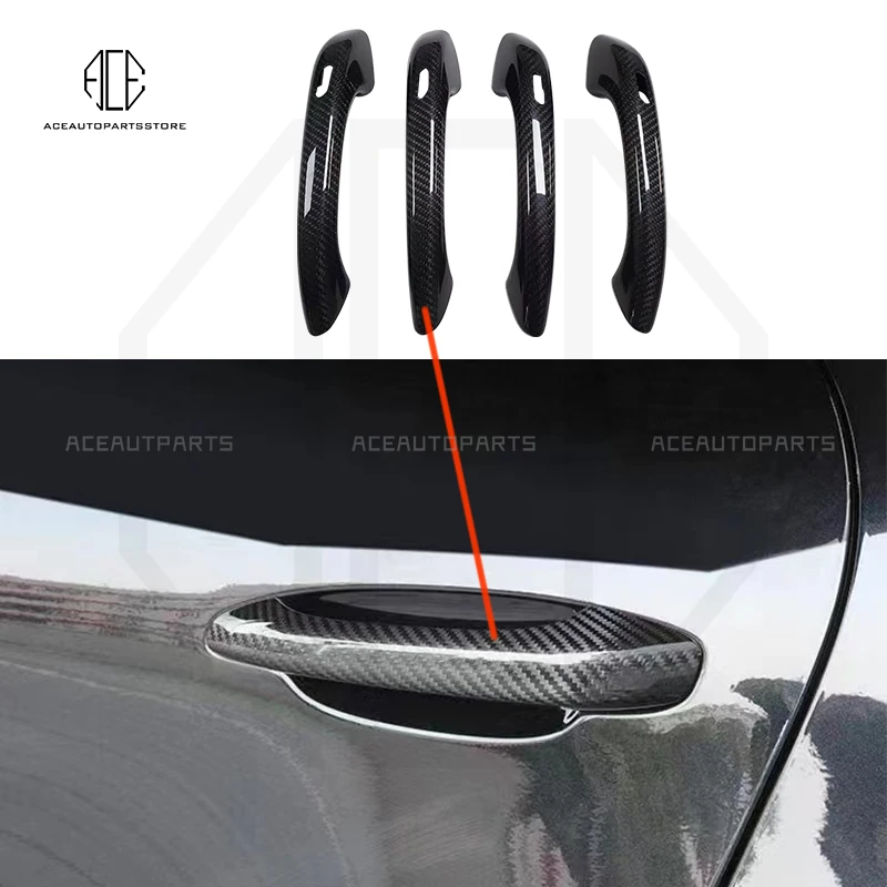 

Полностью из углеродного волокна для Porsche MACAN Cayenne Panamera, крышка дверной ручки, Аксессуары для автомобилей 2014-2020