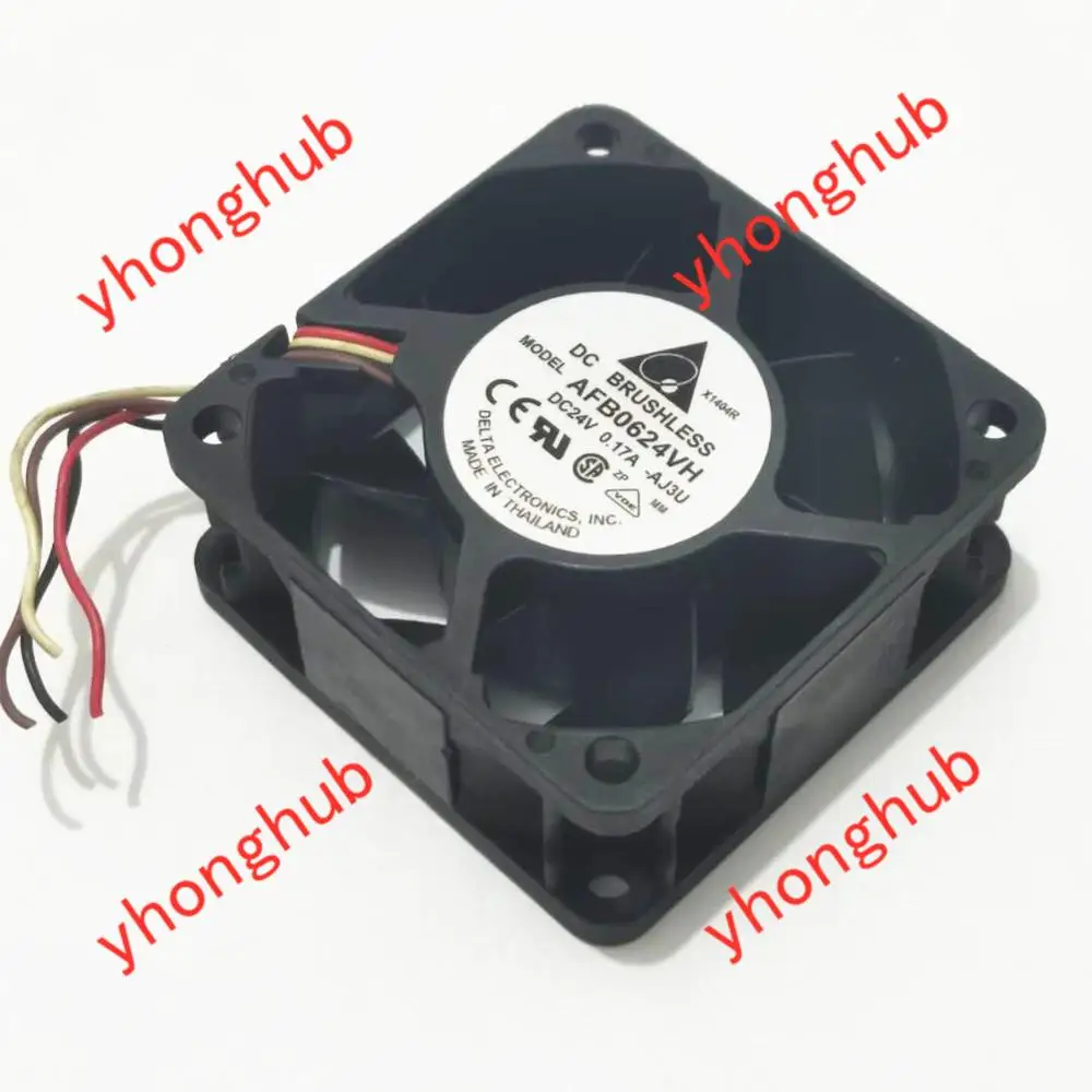 Delta Electronics AFB0624VH AJ3U DC 24V 0.17A 60x60x25 мм 4 провод Сервер вентилятор охлаждения|Кулеры и