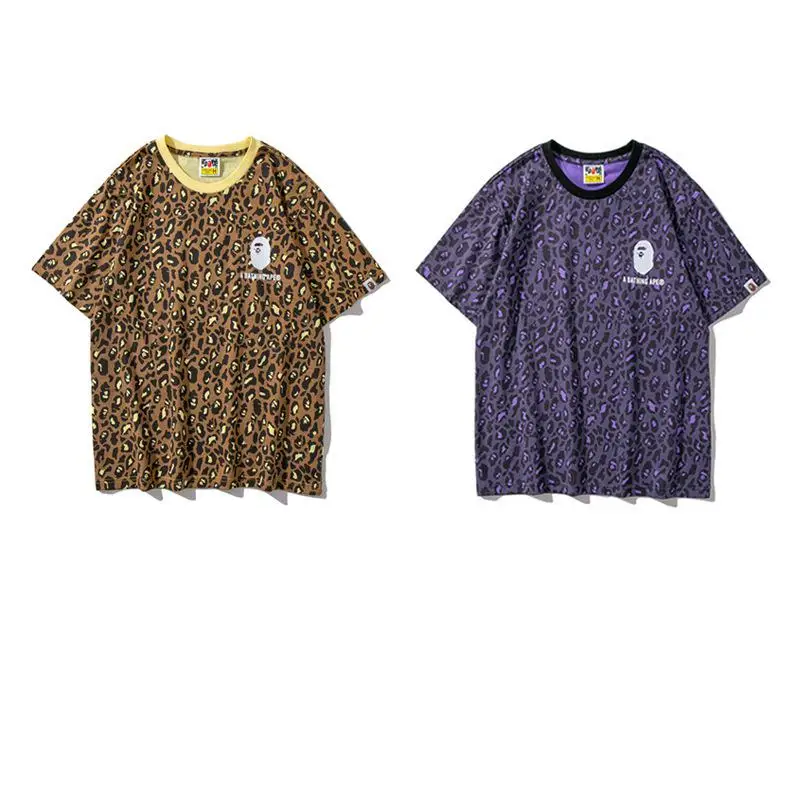 

Summer New Top Men's Short-sleeved Camouflage Leopard Print Round Neck Short-sleeved Fashion Casual Loose Men's T-shirt