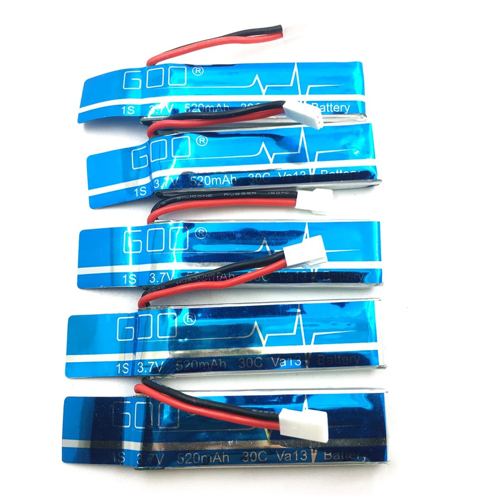 5 шт./лот 3 7 V 520mAh 30C Модернизированный Li po аккумулятор для WLtoys V930 V977/XK K110 Запчасти