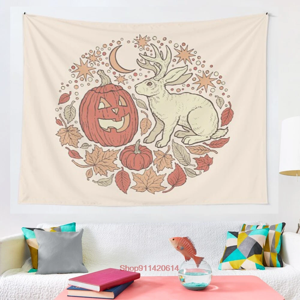 

Halloween Friends Autumn Palette tapestry Art Tapestry Ins Tapestry Household Bedside Decoration Cloth Hanging Tapiz
