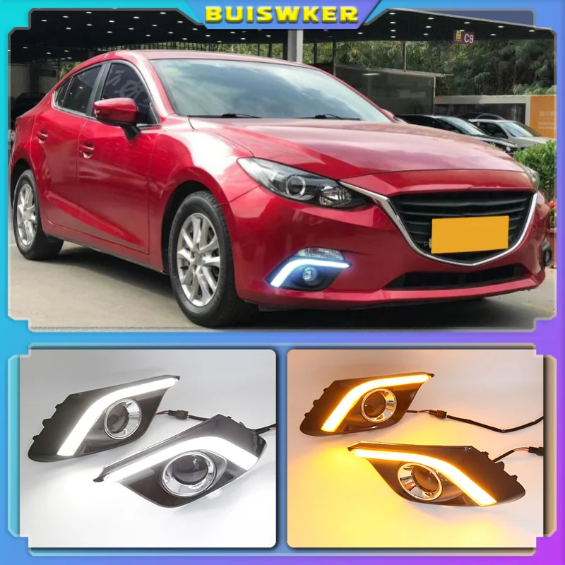 

Комплект Из 2 Светодиодных ДХО (дневных Ходовых Огней) Для Mazda 3/Axela 2014-2016 С Интегрированными Противотуманными Фарами...