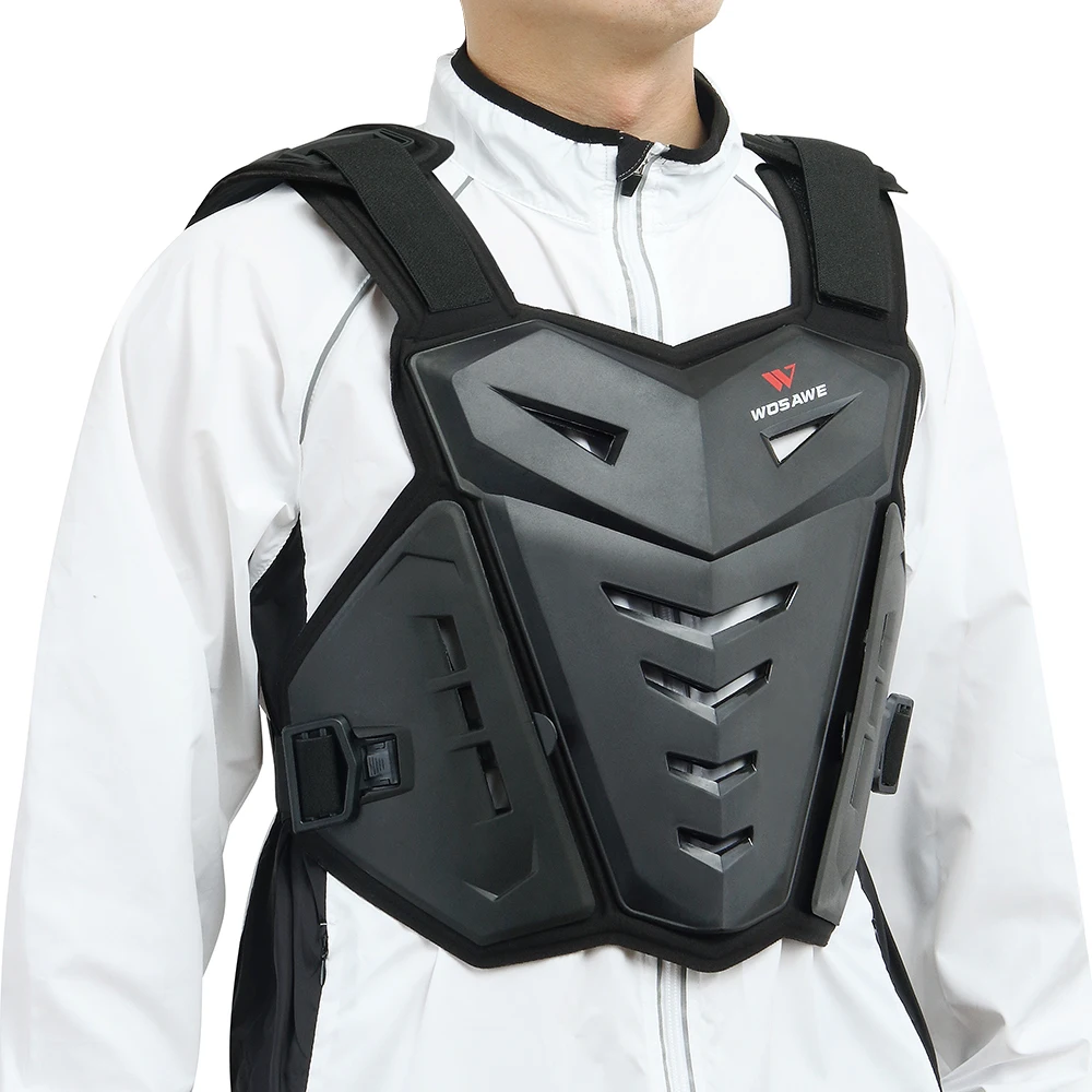 WOSAWE Motorcycle Vest Armor Chest Back Body Protector Motocross Protective Gears Vest Snowboard Skate Jacket Moto Waistcoat images - 6