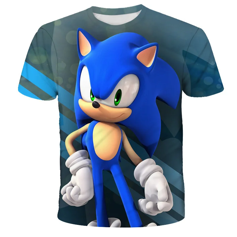 

Футболки Sonic, детская одежда, футболки для мальчиков, Детская футболка, рубашки для девочек, летняя одежда с коротким рукавом, топы для девоч...